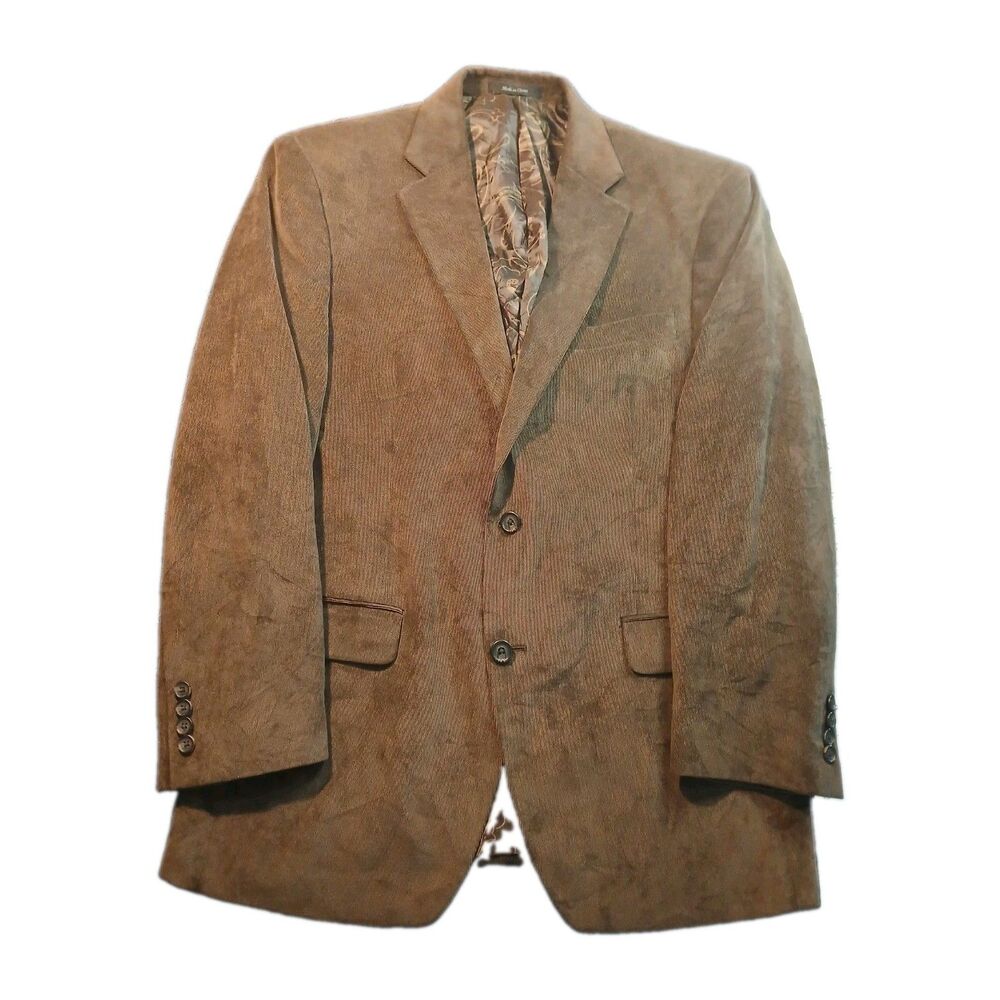 Lauren Ralph Lauren Sport Coat Brown Paisley Inside 40R